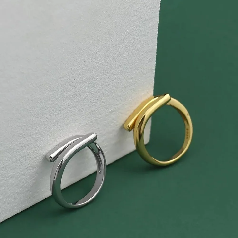 NEW Unisex‎ 18k Yellow Gold Vermeil Sterling Silver Adjustable Ring